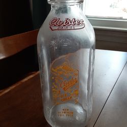 Cloister Dairies Glass Milk Bottle