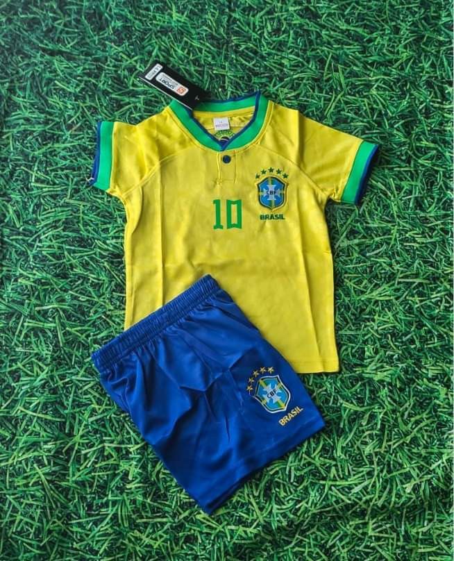 Brazil Neymar i Kids Uniforms 