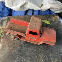 Vintage 1950s Marx Lumar VFD Volunteer Fire Department Jeep Truck