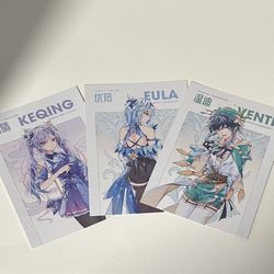 Genshin Impact Postcards Fanart