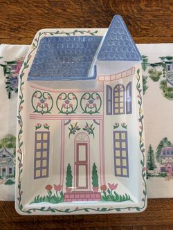 Vintage Lenox Village chip & dip retired rare