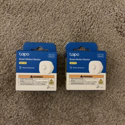 2 TP-Link Tapo Smart Motion Sensors – Tapo T100 (Unopened, in Box)