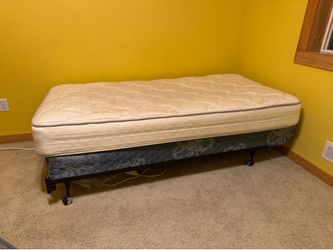 Free twin mattress, box spring and frame