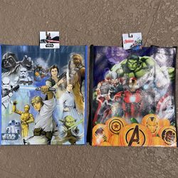 2 Brand new Disney Star Wars & Marvel Avengers reusable bags