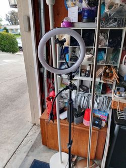 Ring Light with Holder for Phone and Microphone