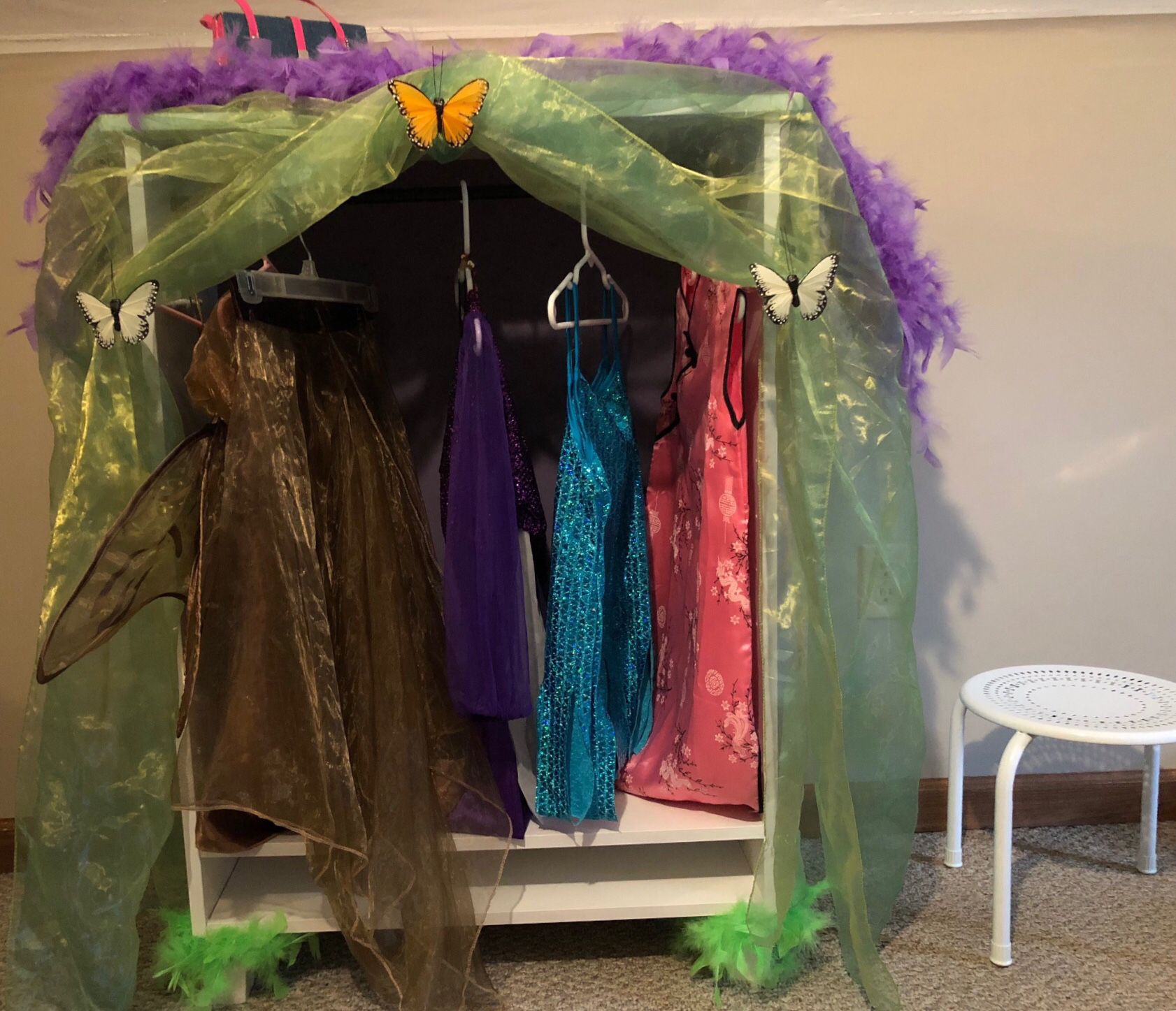 Princess Dress-Up Cabinet - Includes costumes.