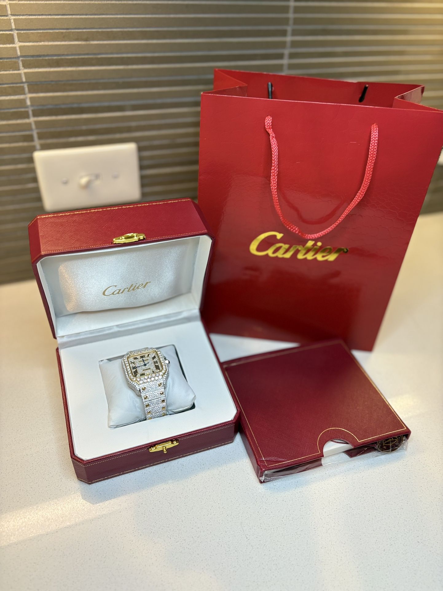 Cartier Santo Full Of Moissanite Diamond