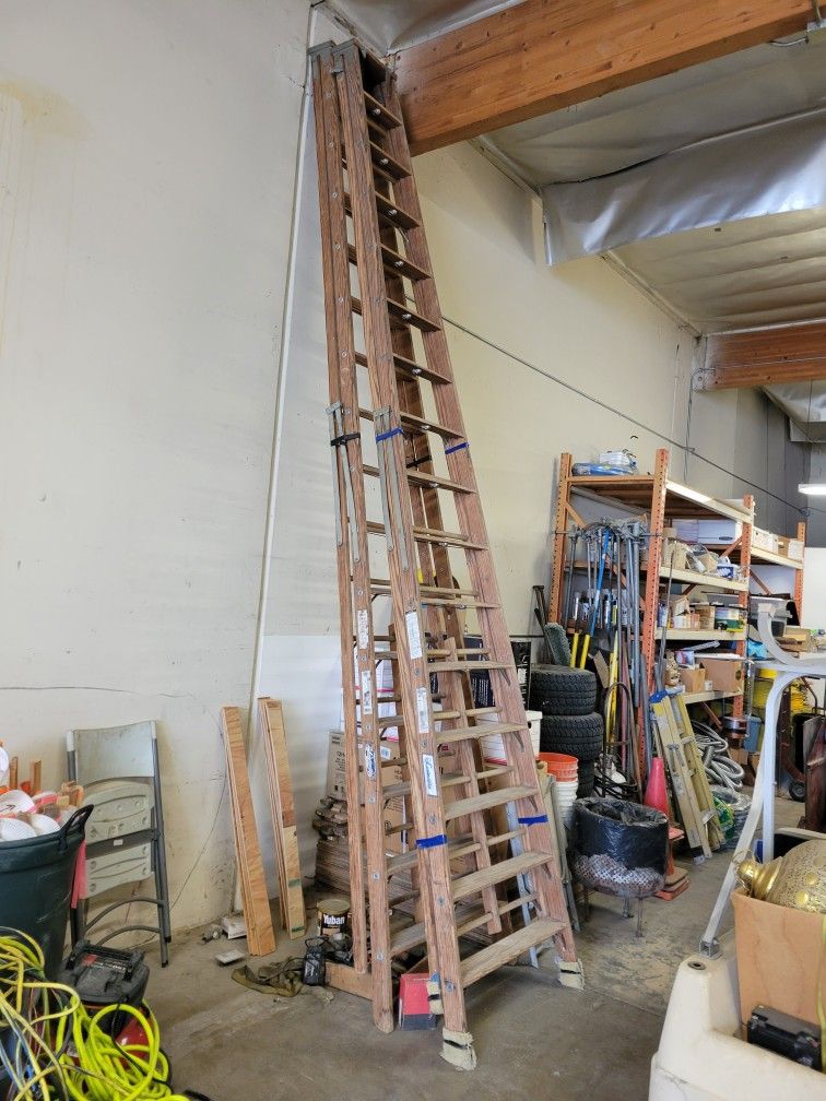 16 Foot Wooden Ladders