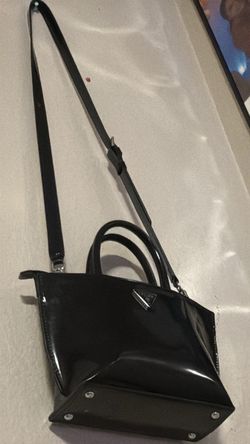 Guess Black Patent Leather Mini Handbag