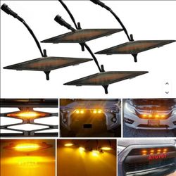 12V Diamond Shape Amber LED Grille Light for Toyota 4 Runner for TRD Car Light Accessory