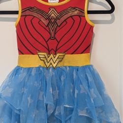 Wonder Woman Girl's 4-5 Costume Cosplay with Tulle Skirt 