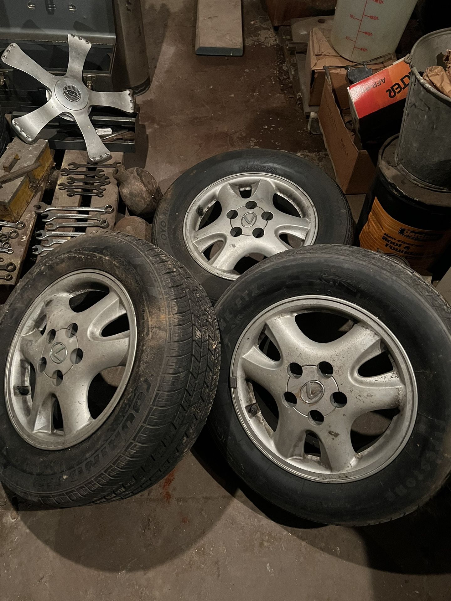 15” Factory Rims (Lexus ES300) & Tires (3)