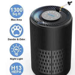 AIRFIRE HEPA Air Purifier for Home up to 1300 Sq.ft, Air Purifiers for Allergies and Asthma, Bedroom, Pet Dander&Odor, Dust, Pollen, Wildfire/Smoke, M