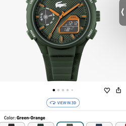 Lacoste LC33 Men's Analog-Digital Watch – TR90 Case, World Clock, Stopwatch, Alarm, Backlight, Textured Silicone Strap, Premium Fashion Timepiece - Gi