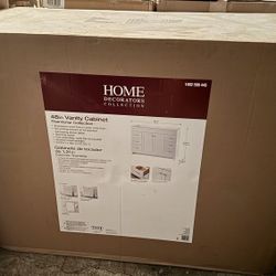 Home Decorators Collection Thornbriar 48 in. W x 22 in. D x 34 in. H Bath Vanity Cabinet without Top in Polar White