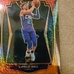 2020-2021 Select NBA Basketball LaMelo Ball (Red White Orange Shimmer) RC 183