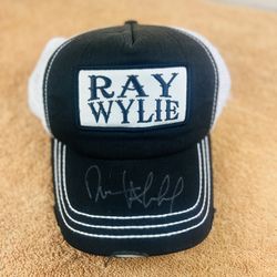 Signed Ray Wylie Hubbard Black Baseball Hat
