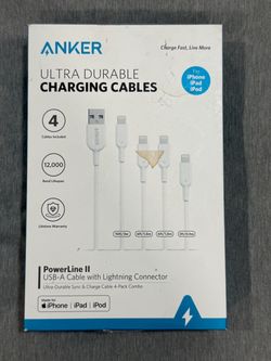 Anker Ultra-Durable Sync & Charge Cables 4 pack