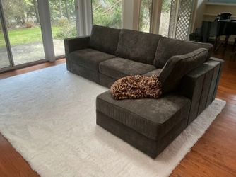 Lovesac Sactional – Charcoal Gray Corded Velvet (Delivery Available)