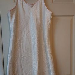 Oscar de la Renta Chemise Nightgown Size Med Ivory Lingerie Pink Label Straps
