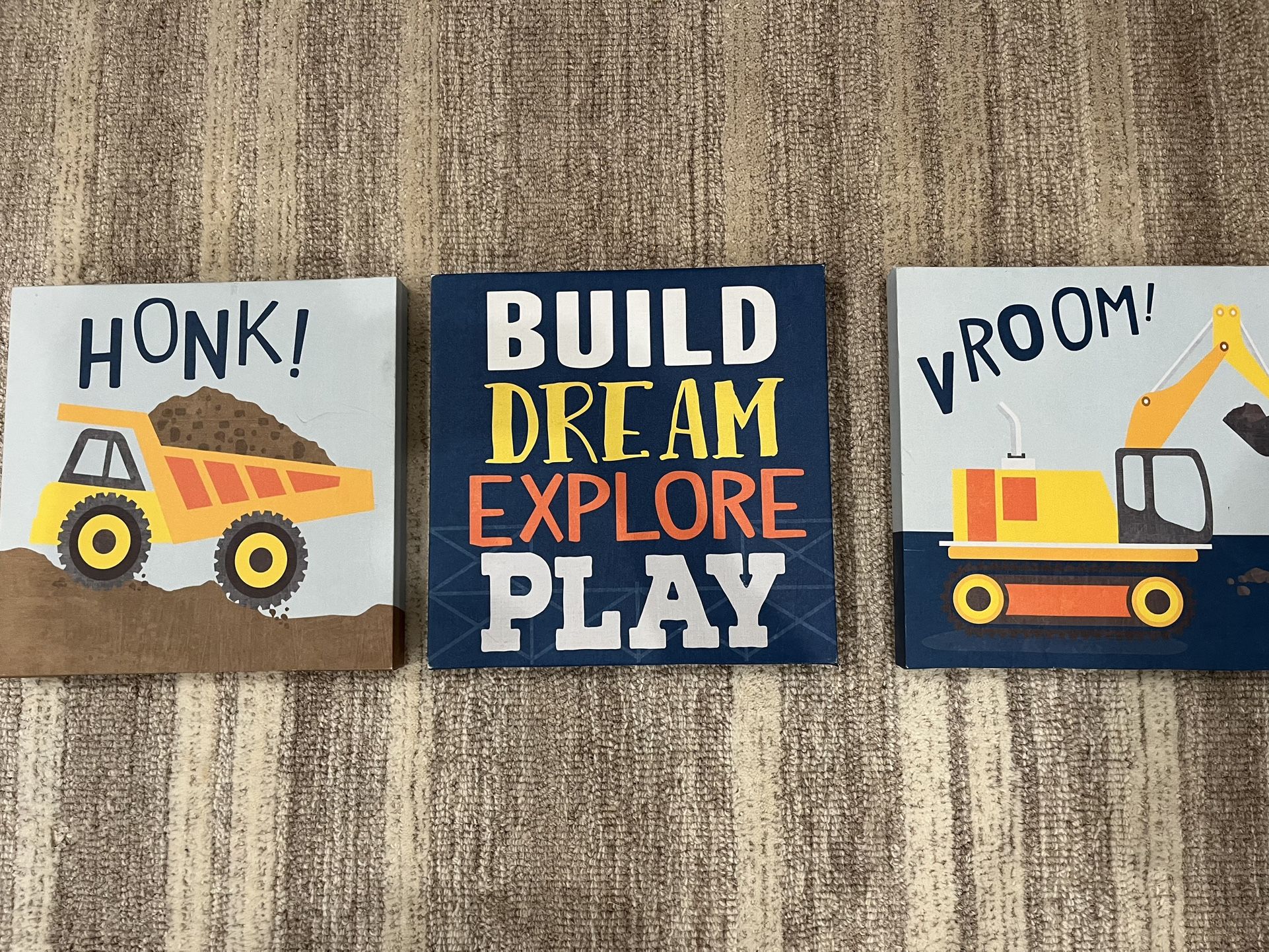 Kids Tractor Canvas Wall Art