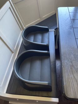 Set of 2 nice kid booster seats dark grey