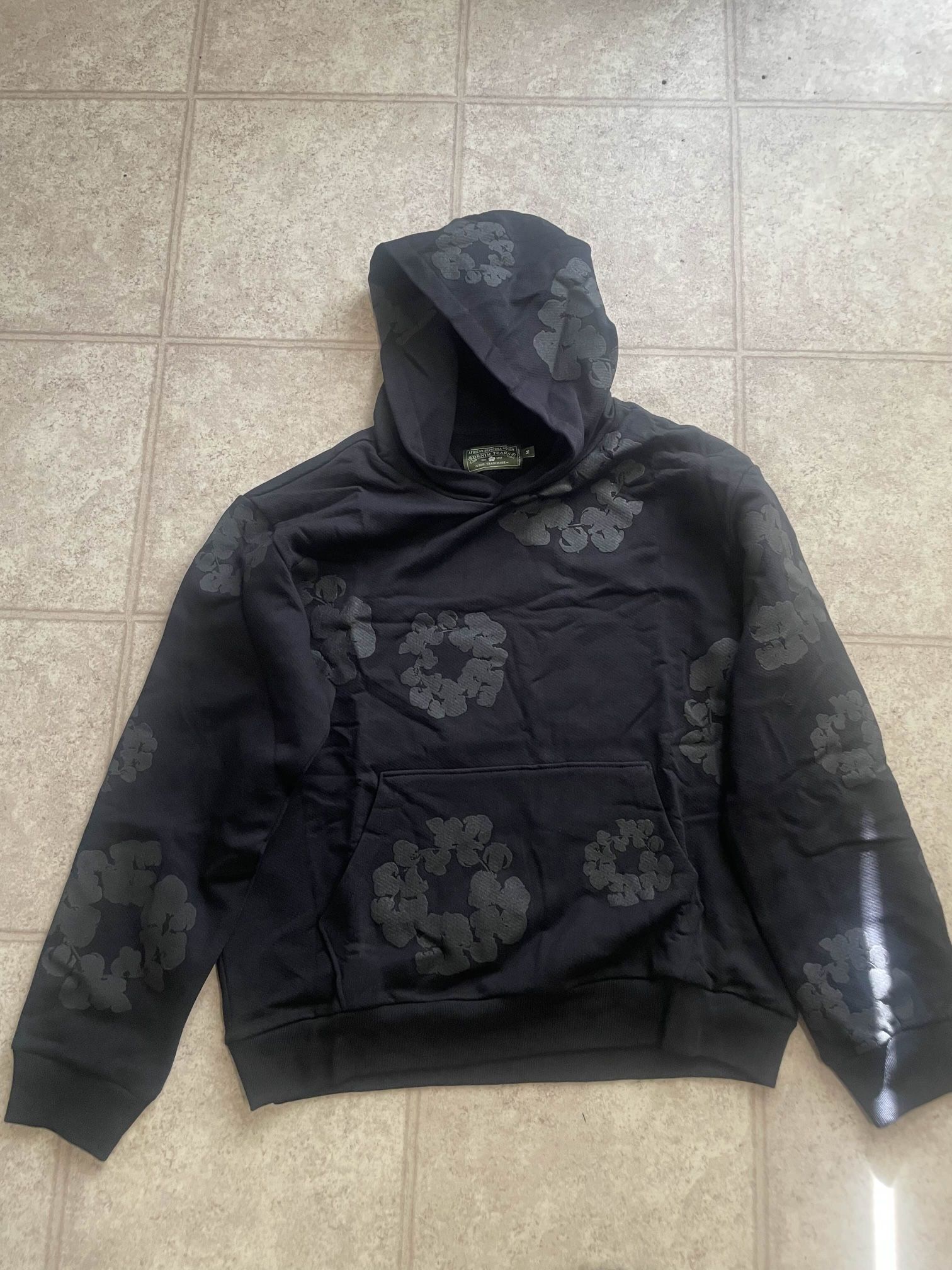 Black Denim Tears Monochrome Hoodie M