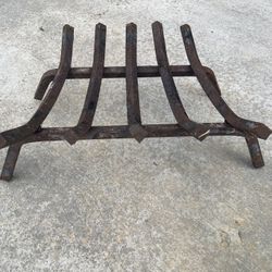 18”x12” cast iron fireplace log grate