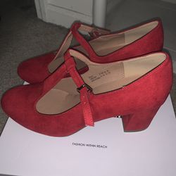 Red Women Heels Size : 8.5