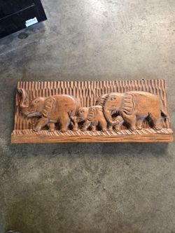 Elephant wood carved