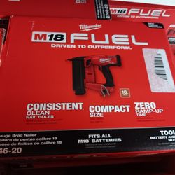 Milwaukee New 18ga Brad Nailer Fuel