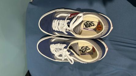 Grey and navy blue vans  size 9.5