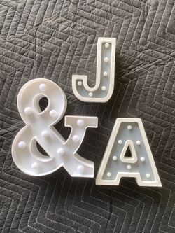 Marquee lights J , A , &
