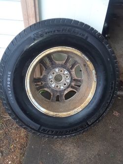 Michelin Ltx M S Size 265 70r16 Tire 6 Lug Dodge Rim For Sale In Providence Ri Offerup