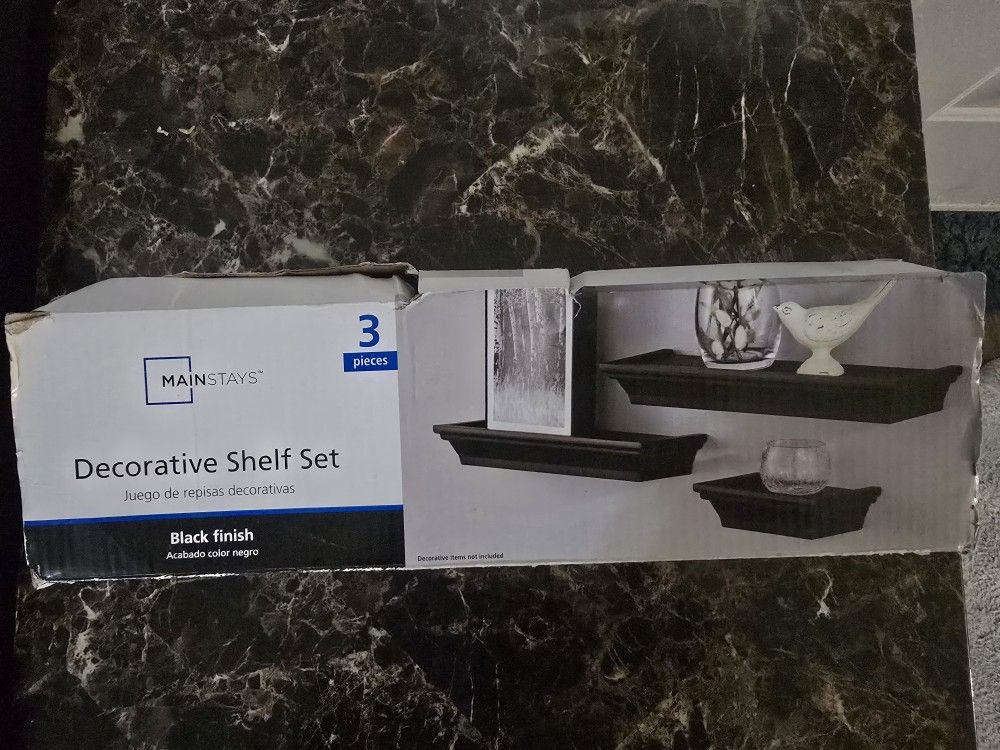 2-Pack Plastic Floating Shelves for Wall Decor