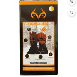 Realtree Adult Heated Gloves, Black small medium