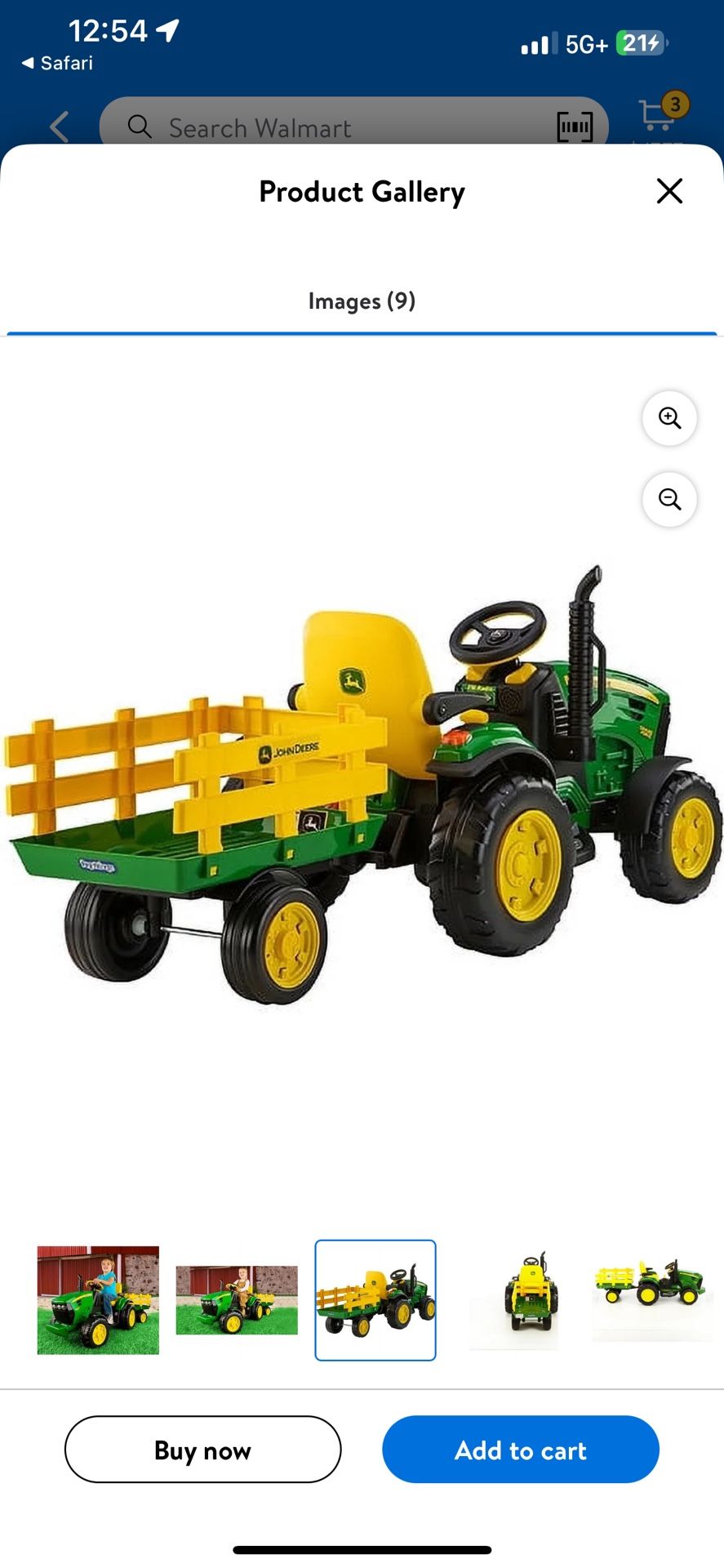 12V Peg Perego John Deere Ground Force Tractor Ride on, for a
