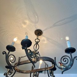VINTAGE IRON CHANDELIER 