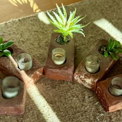 Beautiful Votive and succulent Bricks