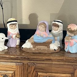 Hand painted Nativity Scene