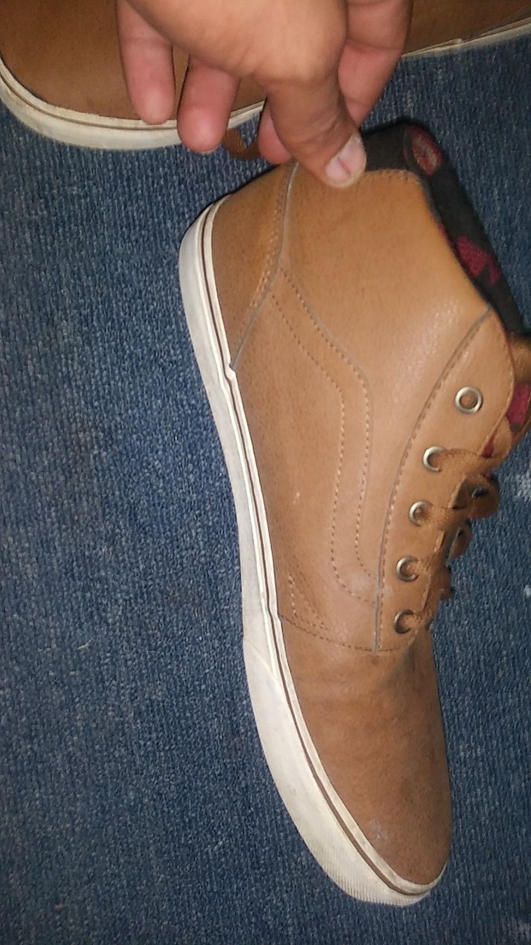 Vans high tops brown leather