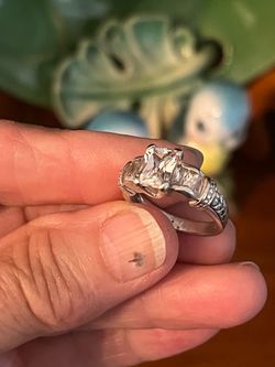 Vintage Sterling Silver and CZ Ring