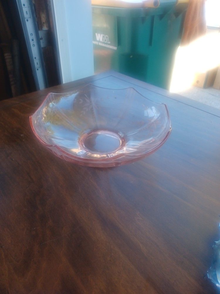 Pink Cut Glass
