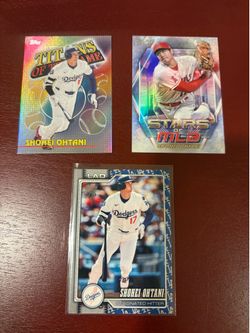 Shohei Ohtani 2026 Topps Rare Team Border Card plus two bonus cards