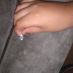 Silver Ring With Blue Topaz