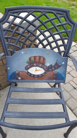 Slate hanging snowman