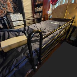 Hospital bed  with green mattress (not pictured)