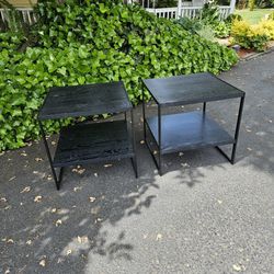 Two End Tables - Black