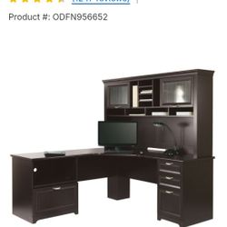 Megellan L Desk With HUTCH