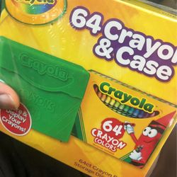 64 Crayons And Case